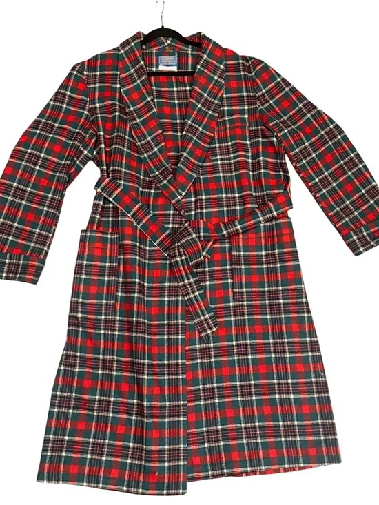 Vintage 70s Pendleton Robe Mens L Virgin Wool BRUCE OF KIMNAIRD TARTAN